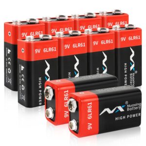 tsrwuily 9v batteries - alkaline 9 volt battery 10 counts - ultra long lasting with a 10 - year shelf life