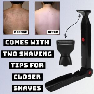 Ultimate Electric Back Shaver for Men - Rechargeable Long Handle Back Shaver and Body Groomer - Premium Back Shavers for Men - Shaver Body and Back Groomer with Electric Precision