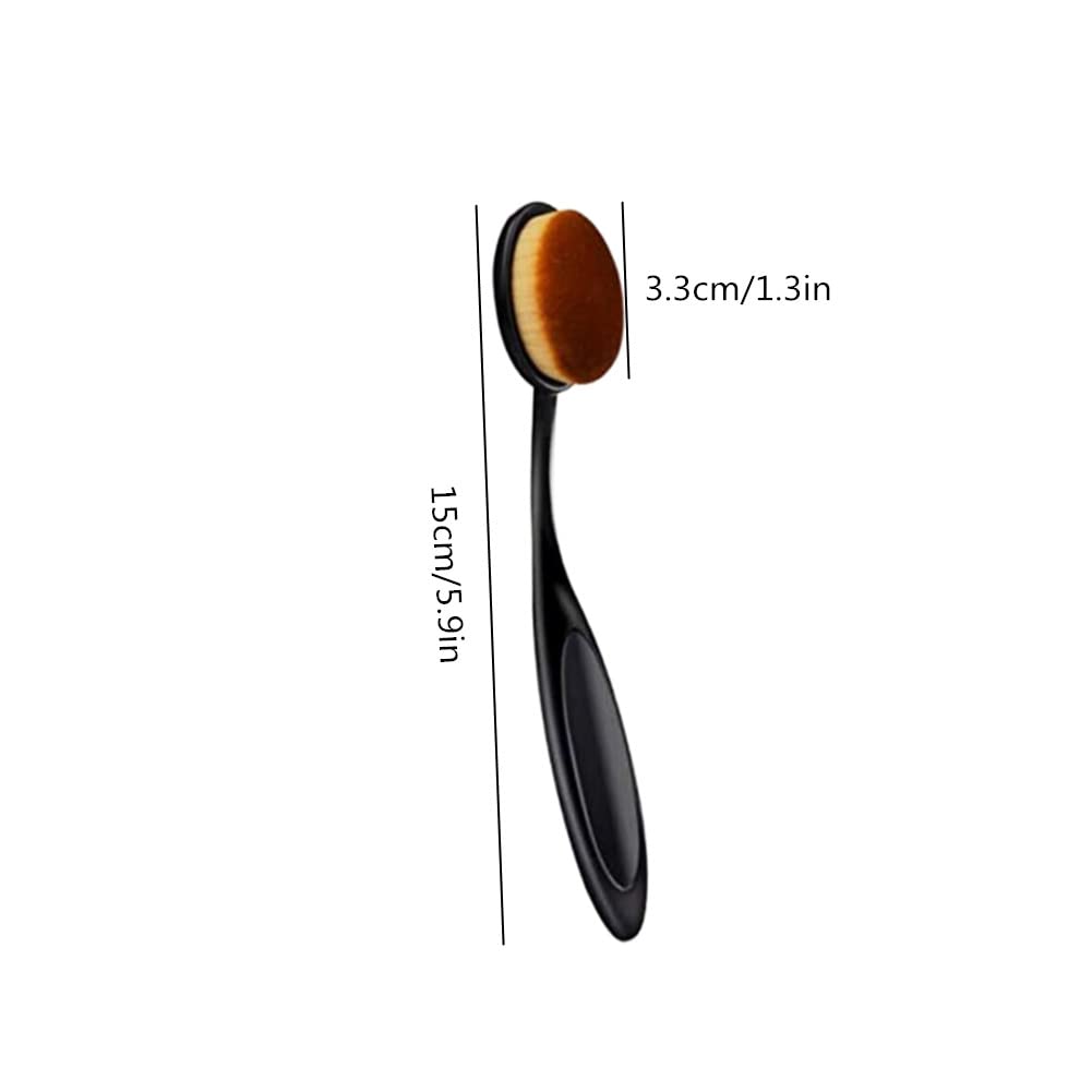 2 Pack Toothbrush Foundation Brush Oval Makeup Brush Loose Powder Toothbrush Brushes for Blending Liquid, Cream, Flawless Powder Cosmetics Tools