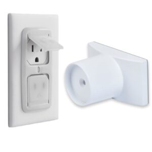 wall nanny extender + the block-it-socket - extends baby gates 4 inches and keep children safe from outlets