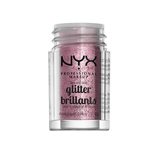 NYX PROFESSIONAL MAKEUP Face & Body Glitter, Rose (Pack of 4)