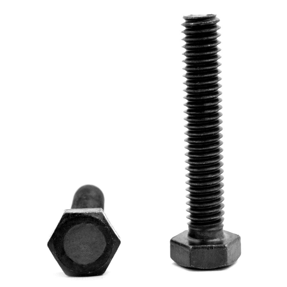 M14 x 2.00 x 35 MM (FT) Coarse Thread DIN 933 Class 10.9 Hex Cap Screw (Bolt) Alloy Steel Black Oxide Pk 19