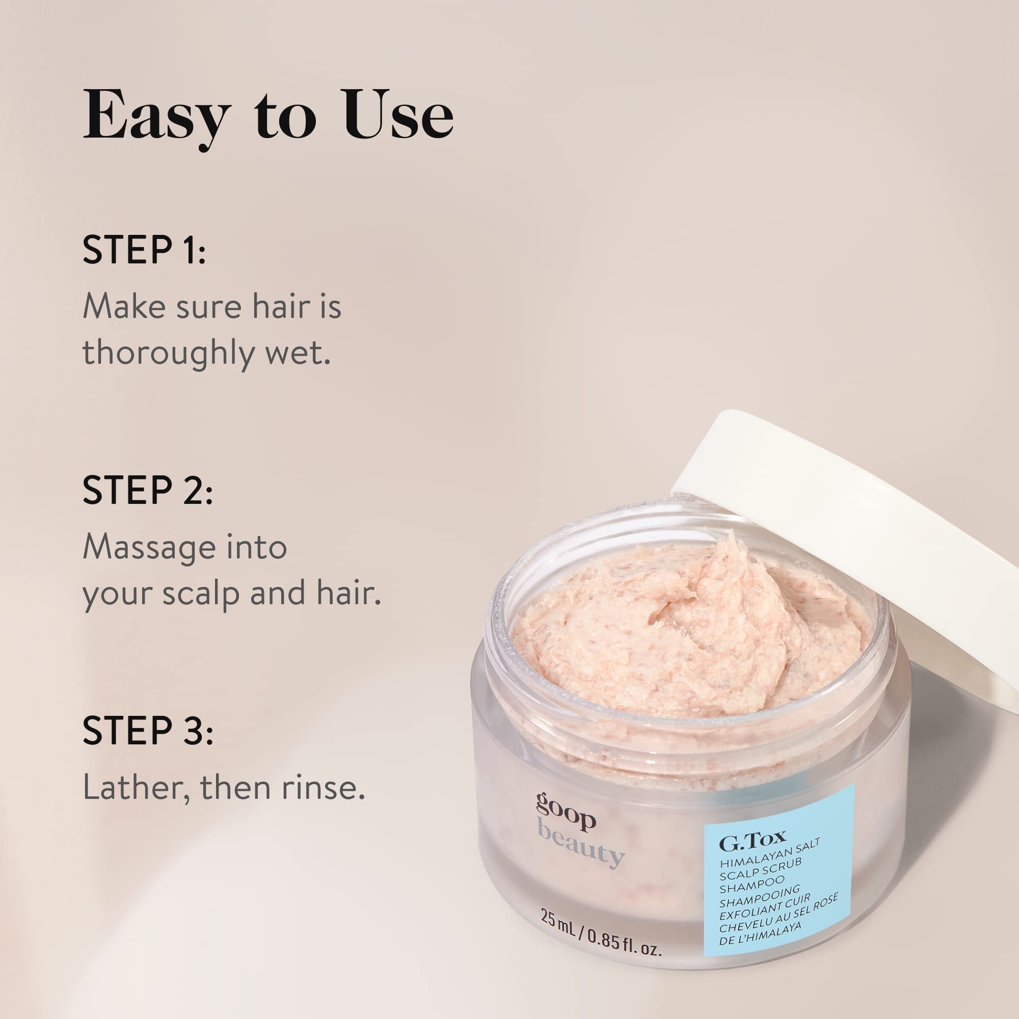 goop Beauty Scalp Scrub Shampoo | Scalp Exfoliator to Detoxify & Purify | Himalayan Salt Scrub, Moringa Oil & Rosehip Oil | Cleanses Hair of Product Buildup, Dirt & Scalp Oil | Silicone & Paraben Free