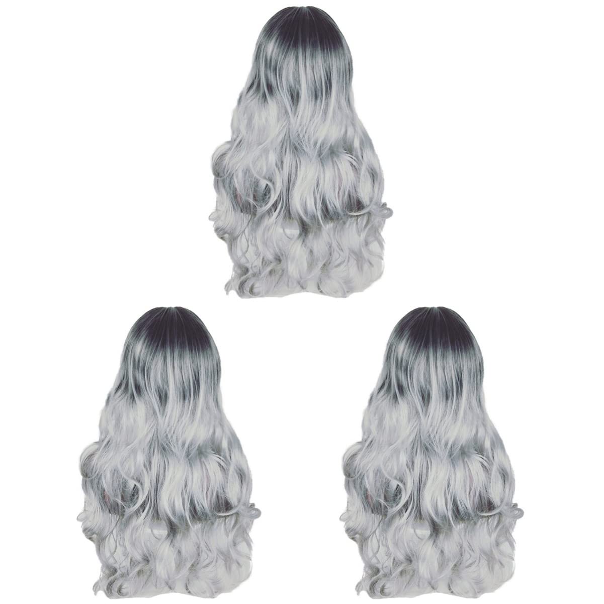 LALAFINA 3 Pcs Woman Curly Wig Woman Long Wig Woman Hair Cover Fahion Wig for Woman