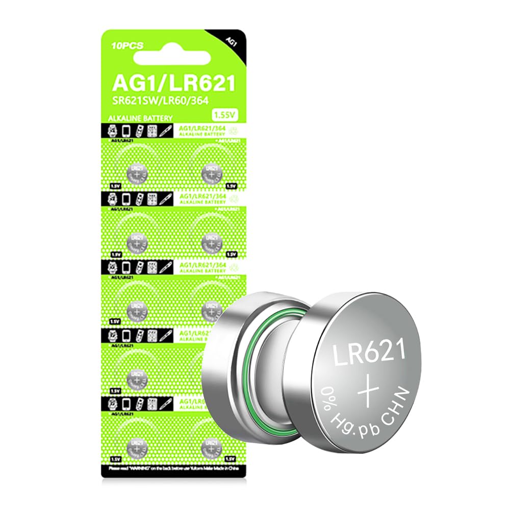 jixik 10PCS 1.55V AG1 LR621 364 164 531 SR621 SR621SW SR60 CX60 Button Battery for Watch Toys Remote Cell Coin Batteries