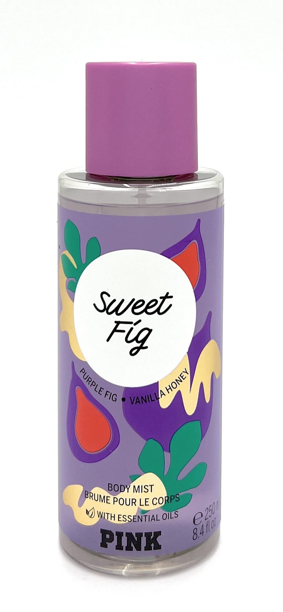 Victoria's Secret Pink Fragrance Mist Sweet Fig, Purple, 8.40 Fl Oz (Pack of 1), 10.0 ounces, Count : 1