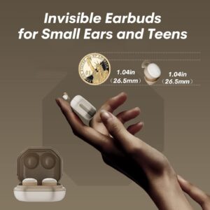 Xmenha Invisible Sleep Earbuds Wireless Smallest Tiny Small Mini Discreet Earbud Noise Cancelling Sleep Ear Buds for Sleeping Earphones Bluetooth 5.3 Comfort Hidden Headphones for Side Sleepers, Work