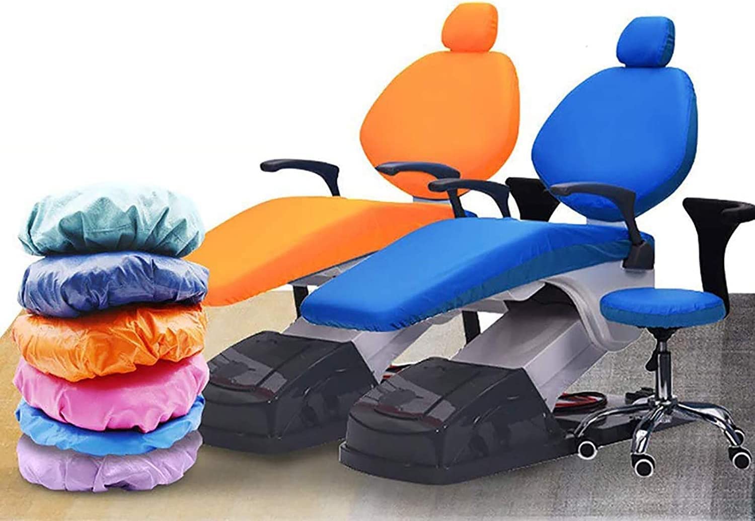 4 Pieces/Set Waterproof Protective Cover Elastic PU Leather - Dental Chair Set - Dental Chair Cover - Dental Chair Seat Cover Headrest Headrest Backrest Protective Cover Dentist Equipment ( Color : G