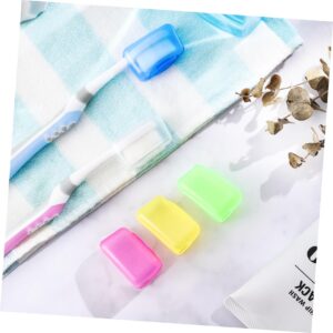 Beavorty Tooth Brush Cover Cap 10pcs Toothbrush Covers Toothbrush Caps Toothbrush Caps Travel Tooth Brush Case for Travel, Home, Office and Hotel Use (Random Color) Toothbrush Covers Caps