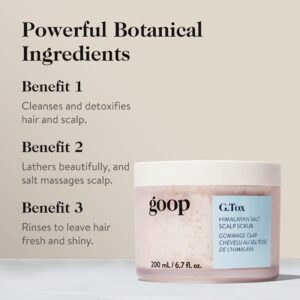 goop Beauty Scalp Scrub Shampoo | Scalp Exfoliator to Detoxify & Purify | Himalayan Salt Scrub, Moringa Oil & Rosehip Oil | Cleanses Hair of Product Buildup, Dirt & Scalp Oil | Silicone & Paraben Free