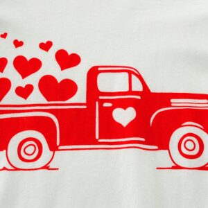 DDSOL Toddler Boys Girls Valentine's Day T-Shirt Truck Loads of Love Heart Long Sleeve Tees Kids Boys Tops 4T