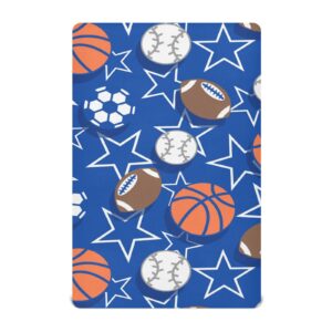 baby fitted mini crib sheets portable playard sheets stretchy basketball star blue girls boys soft modal