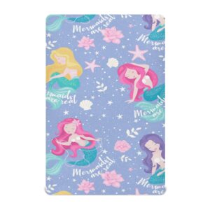 baby fitted mini crib sheets portable playard sheets stretchy cute mermaid starfish girl soft modal