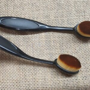 2 Pack Toothbrush Foundation Brush Oval Makeup Brush Loose Powder Toothbrush Brushes for Blending Liquid, Cream, Flawless Powder Cosmetics Tools