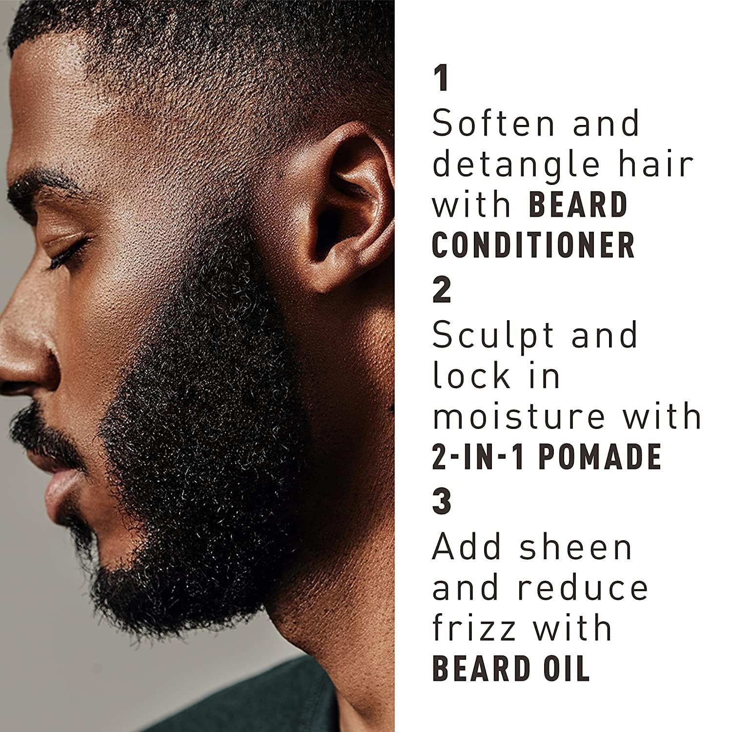 Bevel Mens Beard Grooming Kit - Includes Beard Conditioner, Beard Balm and Beard Oil to Soften, Hydrate and Strengthen Beard and Reduce Skin Irritation and Redness (Packaging May Vary)