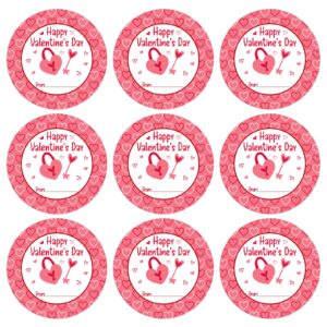 flyab 36pcs happy valentines day stickers labels 1.5" valentines day gift tags stickers valentines day labels present stickers for envelope seals cards wrap box valentines party favor decorations