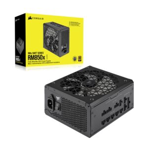 Corsair RM850x SHIFT Fully Modular ATX Power Supply - 80 PLUS Gold - ATX 3.0 - PCIe 5.0 - Zero RPM - Modular Side Interface - Black