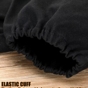 Zhanmai 4 Pairs 21 inches long Welding Sleeves, Heat and Flame Resistant Protective Cotton Canvas Sleeves, Welding Supplies Accessories Tools for Men Women, Black