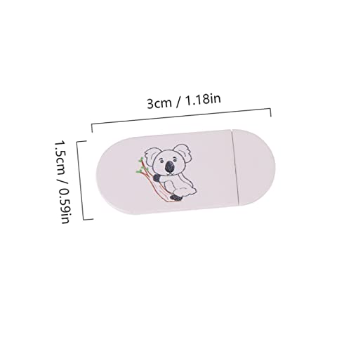 SOLUSTRE White Pc 4pcs Parts Sticker Animal Privacy Cartoon Protector Slider Computer Smartphone Camera Koala Lens Laptop Pattern for Cover Color Accessories Slide Tablet Notebook Phone White Slides