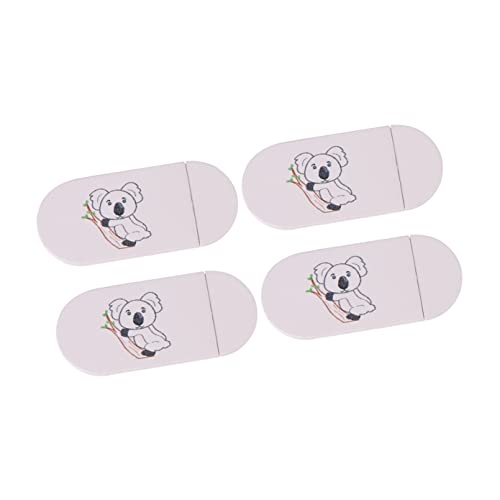 SOLUSTRE White Pc 4pcs Parts Sticker Animal Privacy Cartoon Protector Slider Computer Smartphone Camera Koala Lens Laptop Pattern for Cover Color Accessories Slide Tablet Notebook Phone White Slides