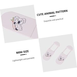 SOLUSTRE White Pc 4pcs Parts Sticker Animal Privacy Cartoon Protector Slider Computer Smartphone Camera Koala Lens Laptop Pattern for Cover Color Accessories Slide Tablet Notebook Phone White Slides