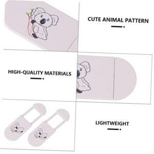 SOLUSTRE White Pc 4pcs Parts Sticker Animal Privacy Cartoon Protector Slider Computer Smartphone Camera Koala Lens Laptop Pattern for Cover Color Accessories Slide Tablet Notebook Phone White Slides