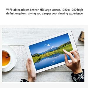 8 inch Tablet, 1920 x 1080 Dual Camera Tablet for Kids 2-5, 8000mAh Dual SIM Dual Standby RAM 4GB ROM 64GB HD Tablet with Three Card Slots, Tablet PC Suitable for 6.0 (Blue)