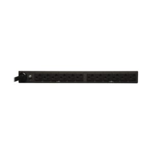 Tripp Lite 2.9kW Metered Rackmount PDU with Isobar Surge Protection, 120V, 3840 Joules, 12 Outlets Standard 5-15/20R, 15 ft / 4.5M L5-30P Power Cord, TAA Compliant, 2-Year Warranty (PDUMH30-ISO)