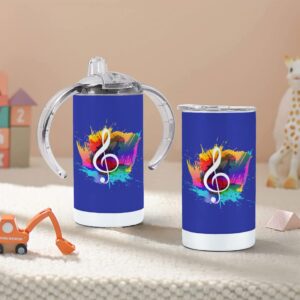 Treble Clef Design Sippy Cup - Music Key Baby Sippy Cup - Colorful Sippy Cup