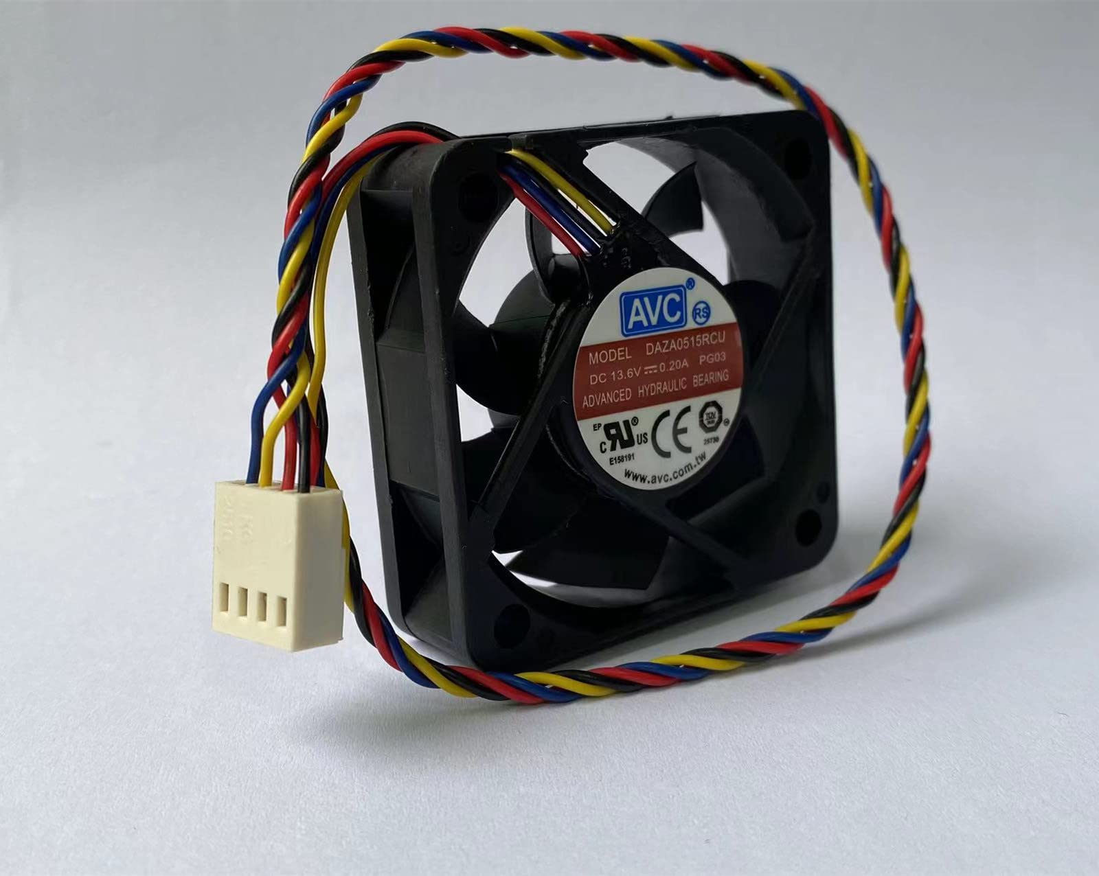 for DAZA0515RCU PG03 Fan DC13.6V 0.20A 5CM 50×50×15mm 4-Wire Silent Cooling Fan