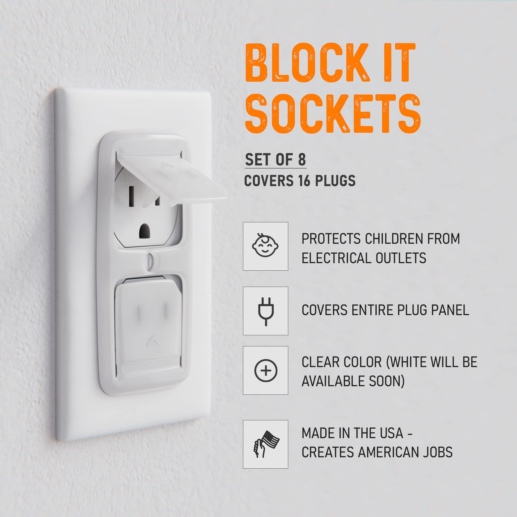 Wall Nanny + The Block-It-Socket - Protect Walls from Baby Gate Damage and Keep Children Safe from Outlets