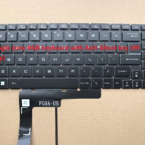 Original New for MSI Crosshair 17 A11UCK-203 A11UDK-202 A11UEK-066 Gaming Laptop Single Zone RGB Backlit Keyboard with Anti-Ghost Key (99 Key)