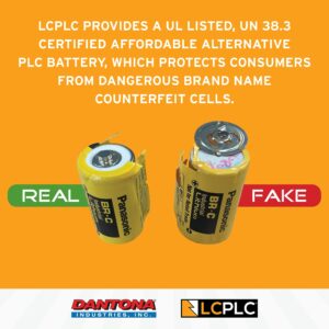 LCPLC-701x10 10 pcs of Battery - 6-Volt Lithium Manganese Dioxide Battery Pack, 5000mAh - Non-Rechargeable PLC Batteries for Programmable Logic Controllers, BR-CCF2TH, A98L-0001-0902, A06B-0073-K001