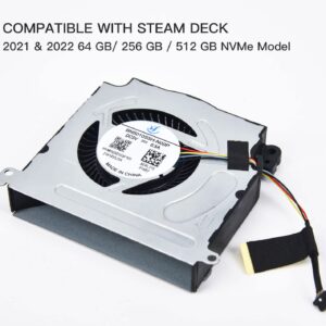 Replacement CPU Cooling Fan for Steam Deck 2021 & 2022 64 GB/ 256 GB / 512 GB NVMe Model, Replacement Steam Deck Fan with Screwdriver Tool Set P/N: BN5010S5H-N00P