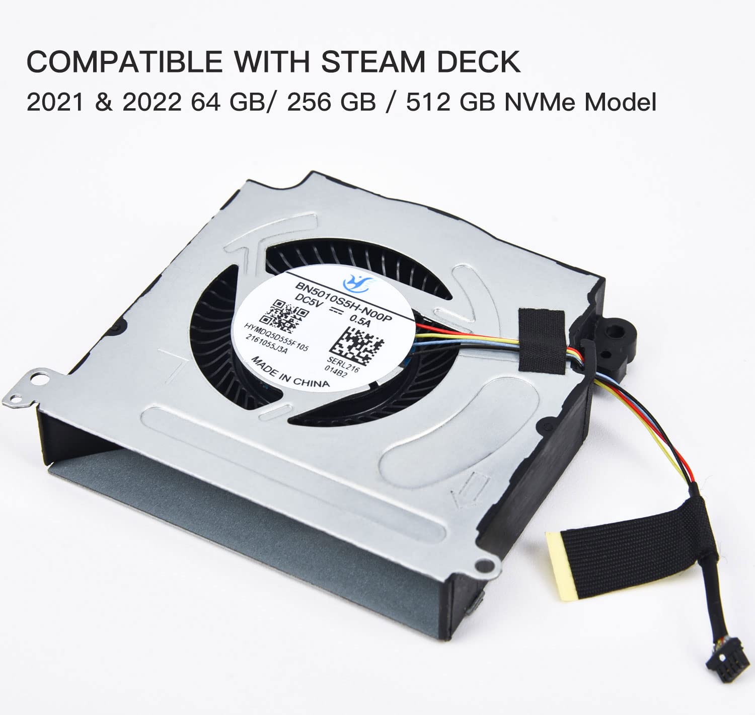 Replacement CPU Cooling Fan for Steam Deck 2021 & 2022 64 GB/ 256 GB / 512 GB NVMe Model, Replacement Steam Deck Fan with Screwdriver Tool Set P/N: BN5010S5H-N00P