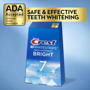 Crest 3D Whitestrips Bright Levels 7 Whiter Teeth Whitening Kit, 11 Treatments (Pack of 1), 22.0 Count