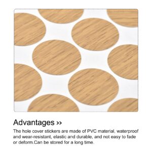 uxcell Screw Hole Cover Stickers, 21mm Dia PVC Self Adhesive Covers Caps for Wood Furniture Cabinet Shelf Wardrobe, Maple 6 Sheet/324pcs