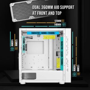 Computer case Medium Tower Bitfenix Tracery ARGB White