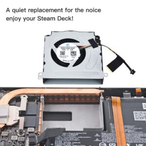 Replacement CPU Cooling Fan for Steam Deck 2021 & 2022 64 GB/ 256 GB / 512 GB NVMe Model, Replacement Steam Deck Fan with Screwdriver Tool Set P/N: BN5010S5H-N00P