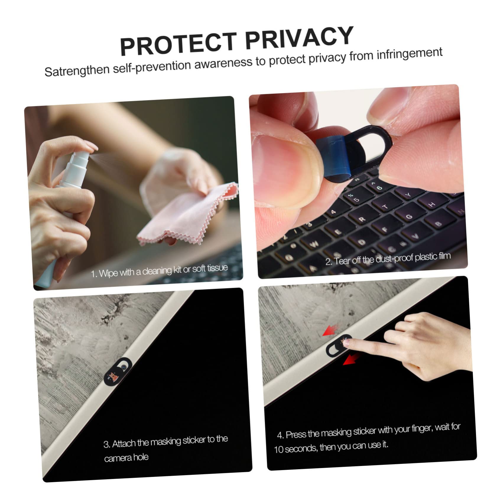 Mobestech Computers Laptops 3pcs Phone Privacy Camera Hacker Pattern for Anti-Hacker Computers Anti- Cute Patch Computer Your Creative Slide Cover Dog Tablet Cellphones Webcam Laptop Computer Camera