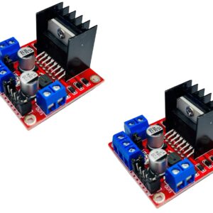 DIYables L298N Motor Driver Module for Arduino, ESP32, ESP8266, Raspberry Pi, 2 Pieces