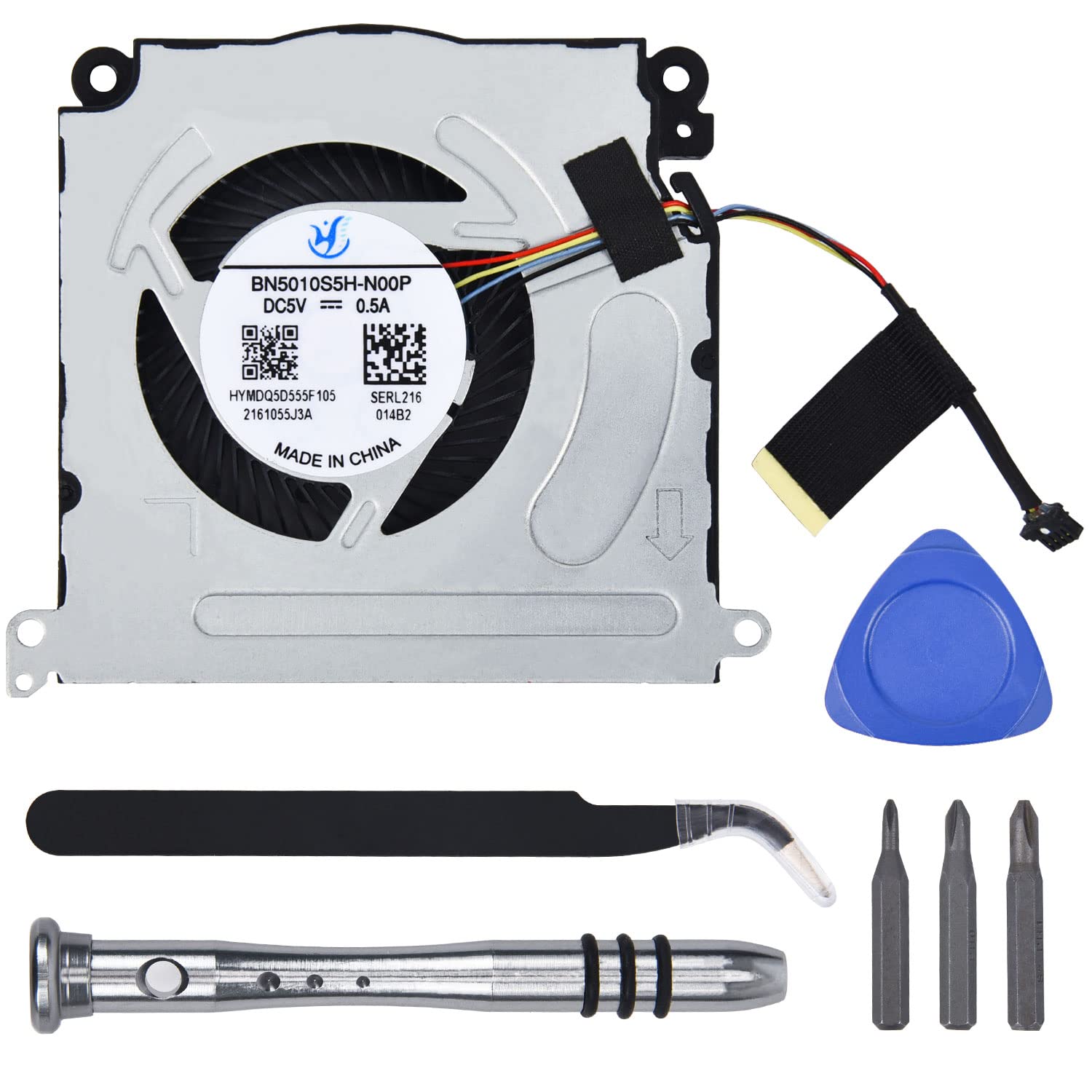 Replacement CPU Cooling Fan for Steam Deck 2021 & 2022 64 GB/ 256 GB / 512 GB NVMe Model, Replacement Steam Deck Fan with Screwdriver Tool Set P/N: BN5010S5H-N00P