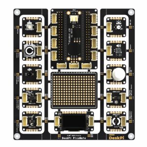 geeekpi deskpi picomate for raspberry pi pico/pico w, learning electronics and programming platform based on raspberry pi pico/pico w, with 12 detachable modules