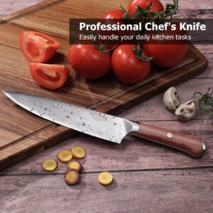 YOTSUBA Chef’s Knife Kitchen Knife, 8 inch Chef Knife A1 made of German High Carbon Stainless Steel, Ergonomic Handle, Ultra Sharp, The Best Choice for Kitchen & Restaurant