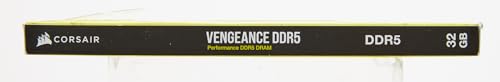 CORSAIR VENGEANCE DDR5 RAM 32GB (2x16GB) 6400MHz CL32 Intel XMP iCUE Compatible Computer Memory - Black (CMK32GX5M2B6400C32)