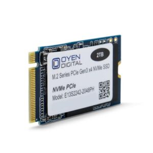 Oyen Digital 2TB M.2 2242 NVMe PCIe 3D TLC SSD Solid State Drive