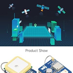 Waveshare L76K Multi-GNSS Module, Supports Multi-GNSS Systems Supports GPS/BeiDou(BDS)/GLONASS/QZSS, Compatible with Raspberry Pi/Pi Pico/Jetson Nano etc.