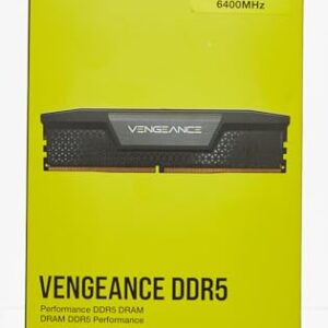 CORSAIR VENGEANCE DDR5 RAM 32GB (2x16GB) 6400MHz CL32 Intel XMP iCUE Compatible Computer Memory - Black (CMK32GX5M2B6400C32)