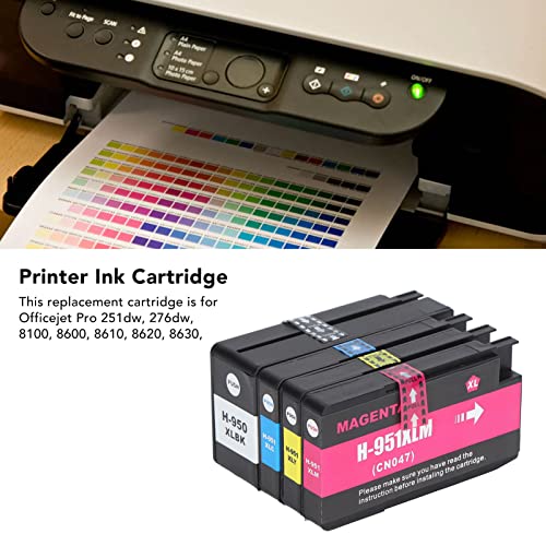 Printer Ink Cartridge,4 Colors Desktop Photo Printers for Officejet Pro 251dw