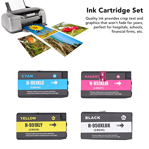 Printer Ink Cartridge,4 Colors Desktop Photo Printers for Officejet Pro 251dw